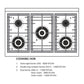 Verona VUFSGE365DSS Verona Vufsge365Dss 36 Inch Ultima Collection Double Oven Dual Fuel Range With 5 Brass Burners, 4.1 Cu. Ft. Total Oven Capacity