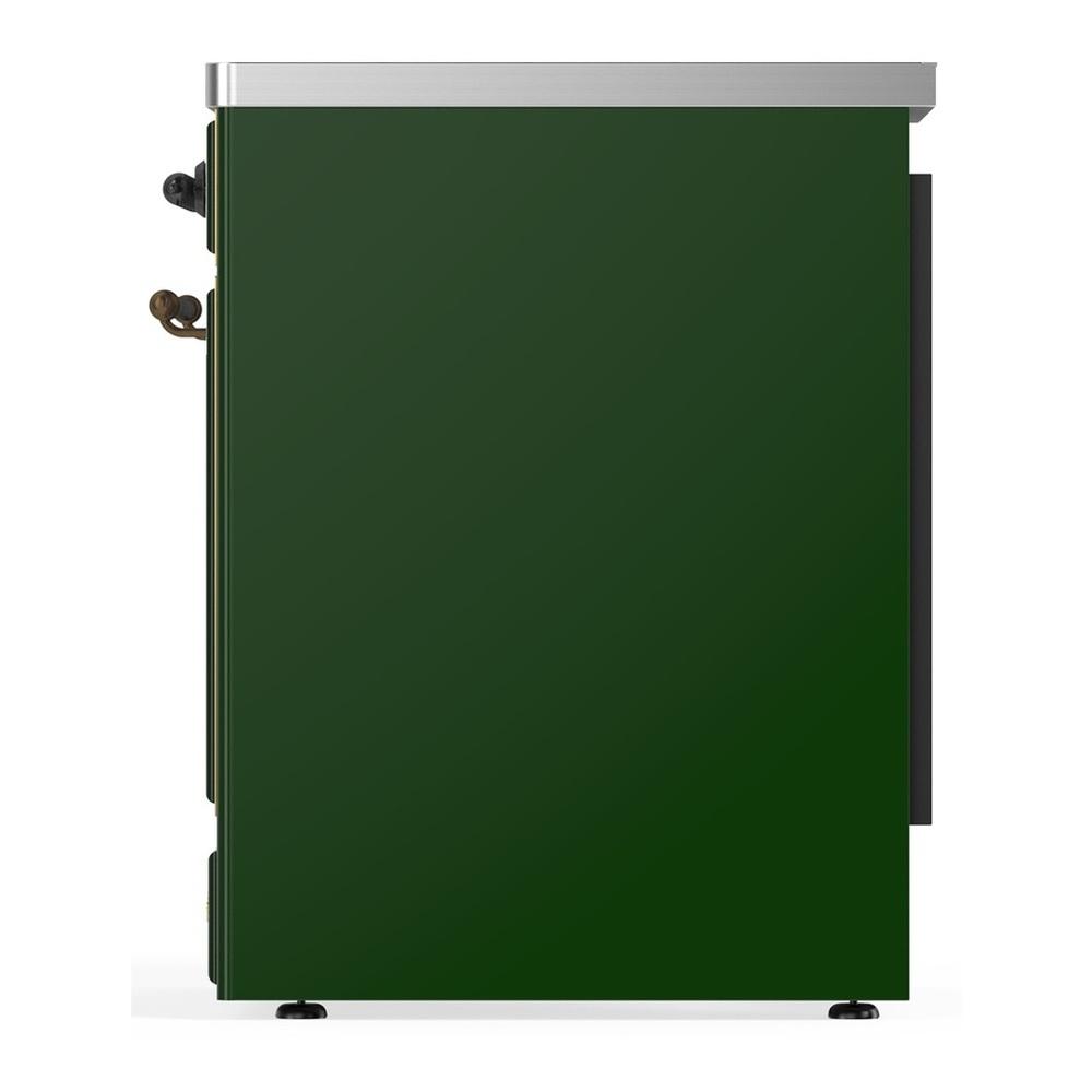 Ilve UMIB30QNR3EGB Ilve Umib30Qnr3Egb Majestic Iii 30 Inch Induction Range With 4 Elements, 4 Cu. Ft. Oven Capacity (Solid Door, Emerald Green, Burnished)