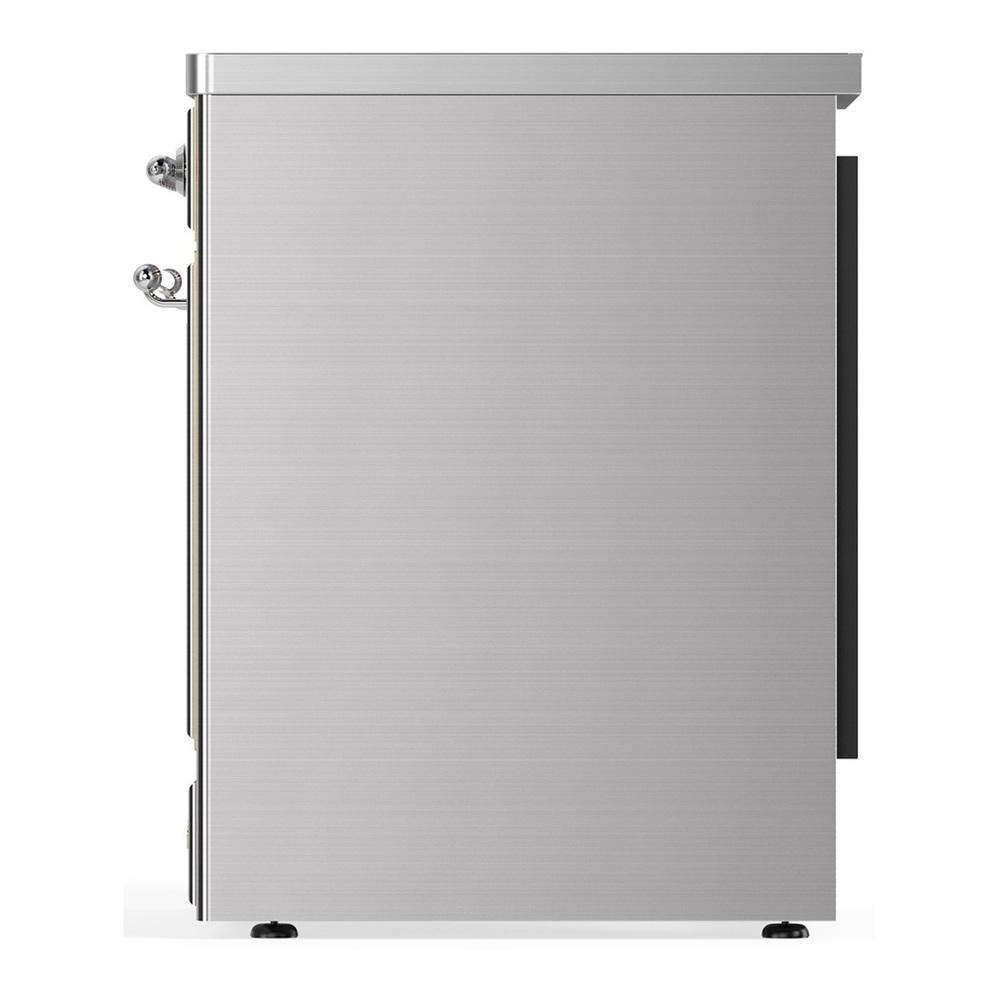 Ilve UMIB30QNR3SSC Ilve Umib30Qnr3Ssc Majestic Iii 30 Inch Induction Range With 4 Elements, 4 Cu. Ft. Oven Capacity (Solid Door, Stainless Steel, Chrome)