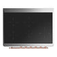 Ilve UMIB36QNR3AWP Ilve Umib36Qnr3Awp Majestic Iii 36 Inch Induction Range With 6 Elements, 3.5 Cu. Ft. Total Oven Capacity (Solid Door, Antique White, Copper)
