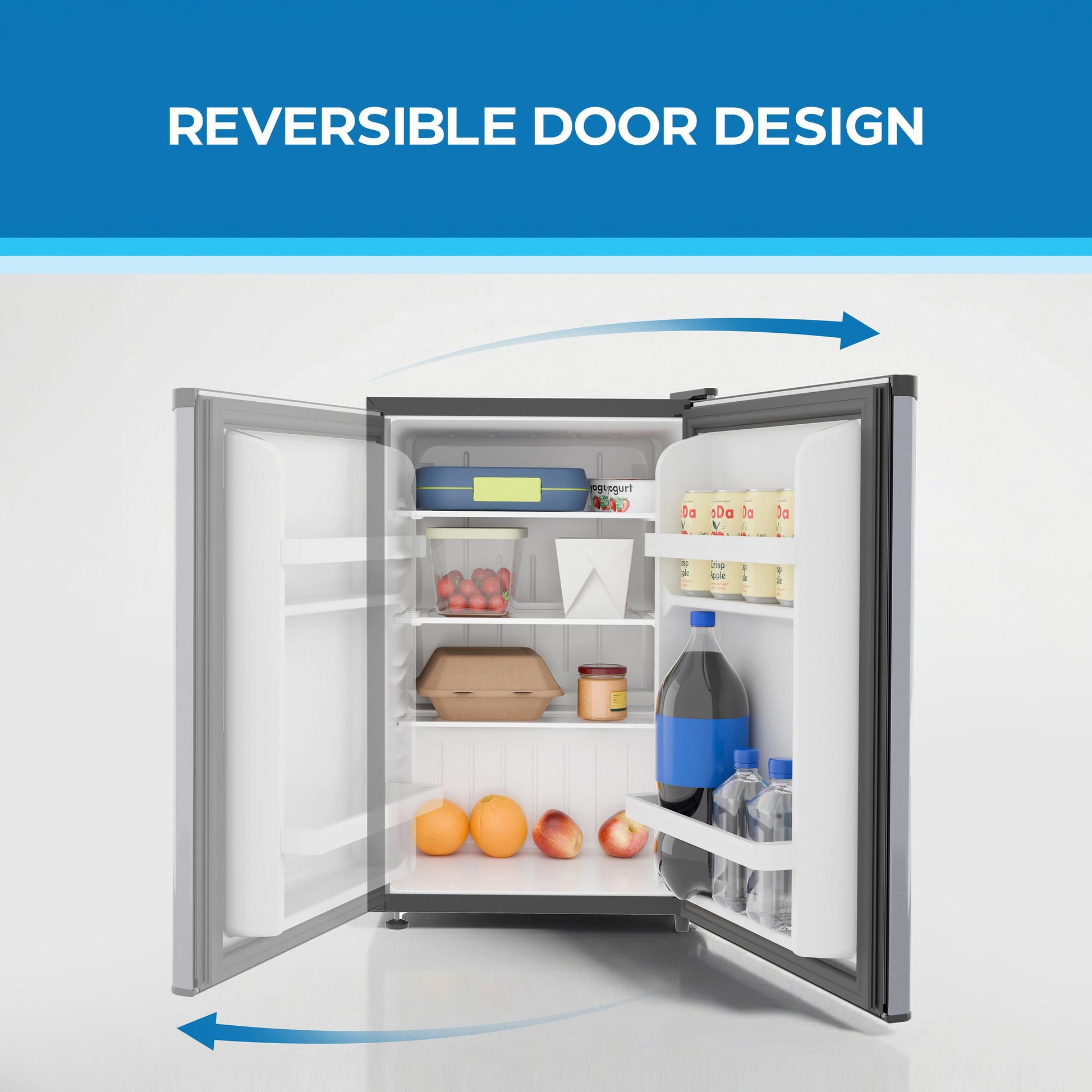 Avanti AVAR26F3S Avanti 2.6 Cu. Ft. Compact Refrigerator With Auto-Defrost, In Stainless (Avar26F3S)