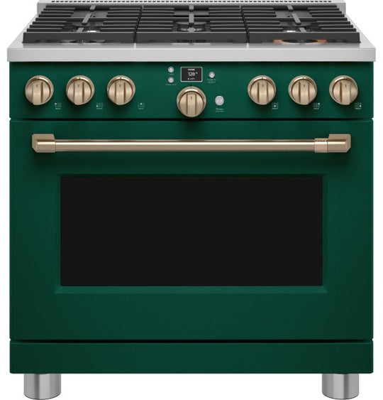 Café™ C2Y366P5TG2 Café™ 36" Smart Dual-Fuel Commercial-Style Range with 6 Burners (Natural Gas)