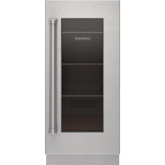 Sub-Zero 9029161 Stainless Steel Glass Door Panel - Pro Handle, Right Hinge