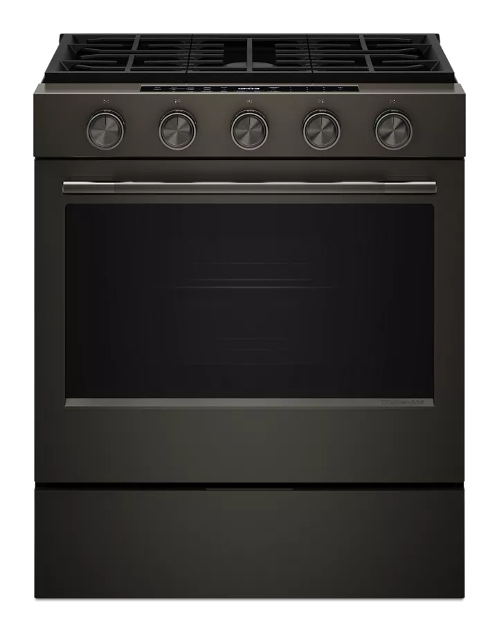 Kitchenaid KFGS930SBE Kitchenaid® 30-Inch 4 Burner Commercial-Style Gas Range With No Preheat Air Fry Mode