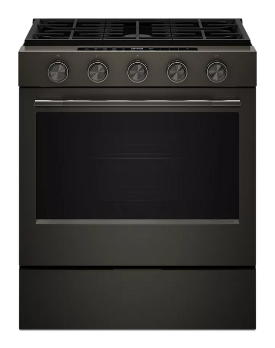 Kitchenaid KFGS930SBE Kitchenaid® 30-Inch 4 Burner Commercial-Style Gas Range With No Preheat Air Fry Mode