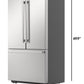 Sharp SJF2752MS Sharp 26.5 Cu.Ft. Counter Depth 36 In. French 3-Door Refrigerator With Internal Water Dispenser In Stainless Steel