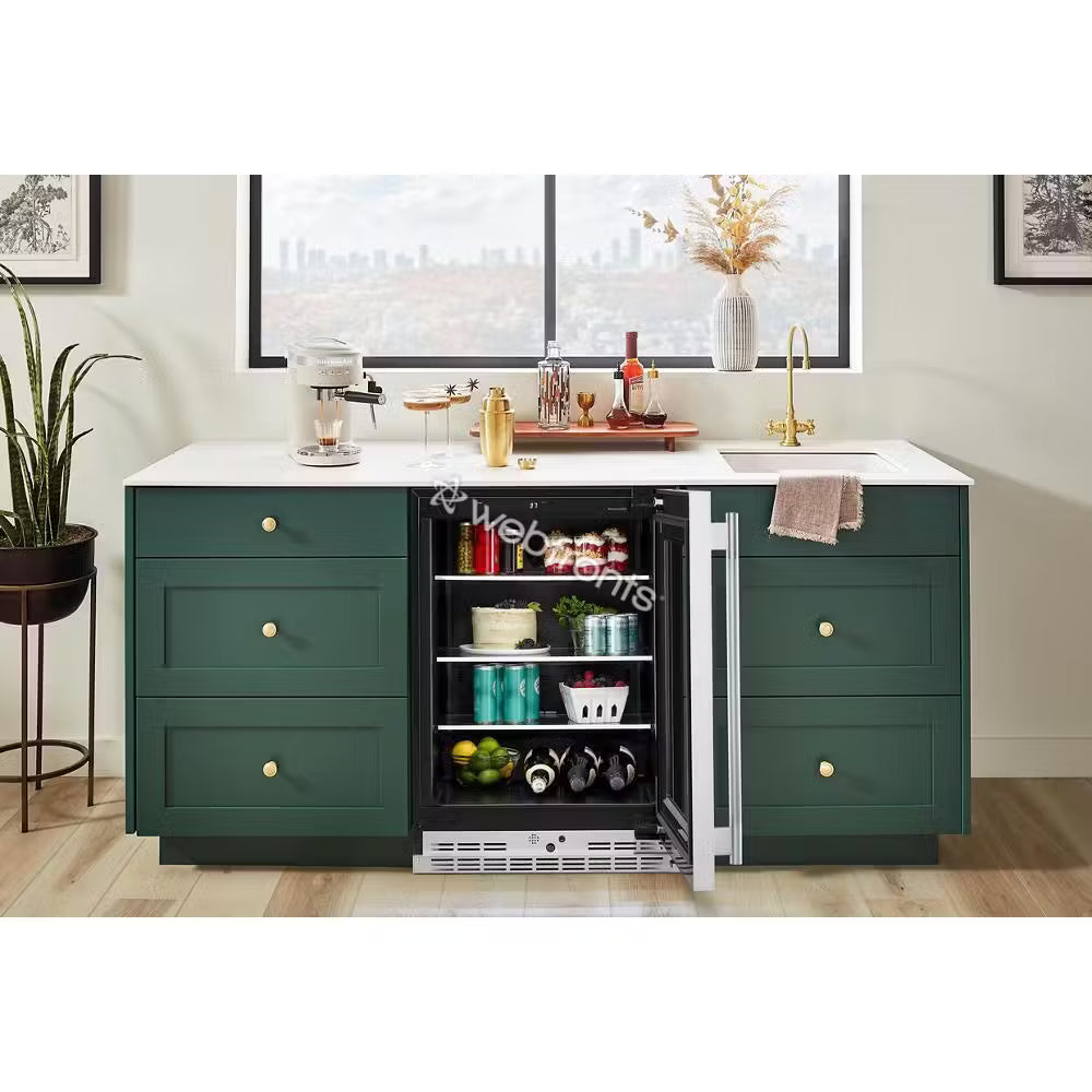 Kitchenaid KURR524SPS 24" Undercounter Refrigerator With Glass Door And Shelves With Metallic Accents