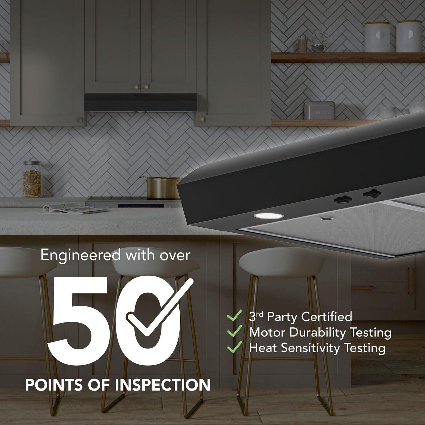 Broan MTR2303WW Broan-Nutone 30-Inch Under Cabinet Range Hood, Energy Star, 350 Max Blower Cfm, White