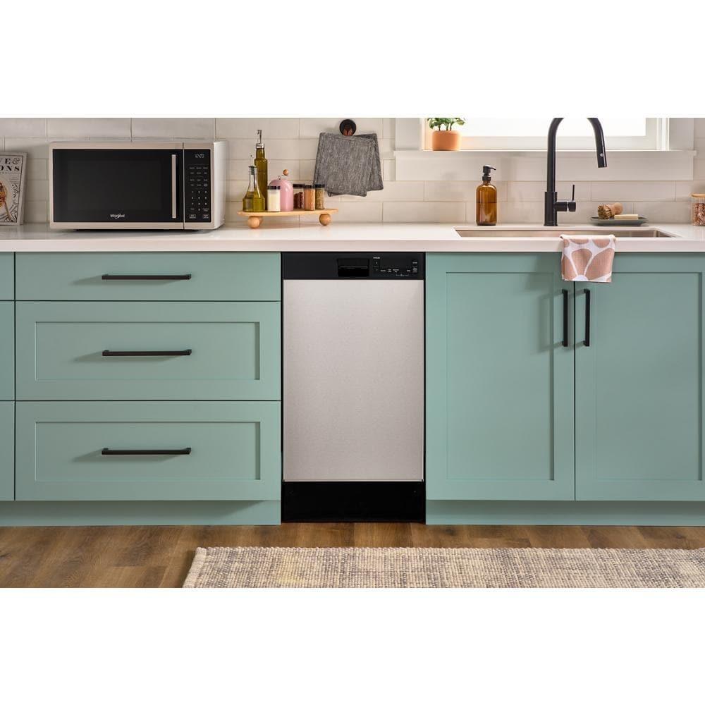 Whirlpool WDFS5118SS 18" Stainless Steel Dishwasher With Half Load Cycle And Triple Spray Arms - 48 Dba