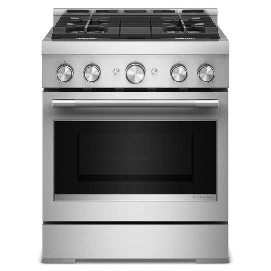 Kitchenaid KFGS930SSS Kitchenaid® 30-Inch 4 Burner Commercial-Style Gas Range With No Preheat Air Fry Mode