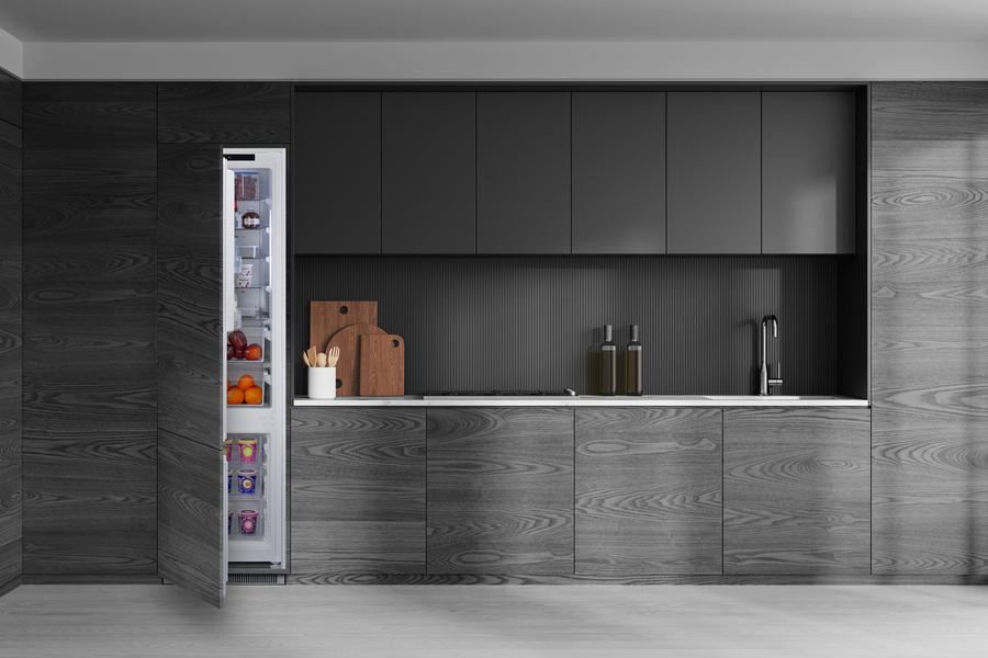 Summit FFBF11NTLHD 24" Wide Fully Integrated Bottom Mount Refrigerator-Freezer (Panel Not Included)