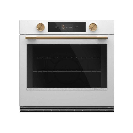 Kitchenaid KOES730SPL 30-Inch Smart Electric Single Wall Oven With Assisted Cooking Modes - Porcelain White