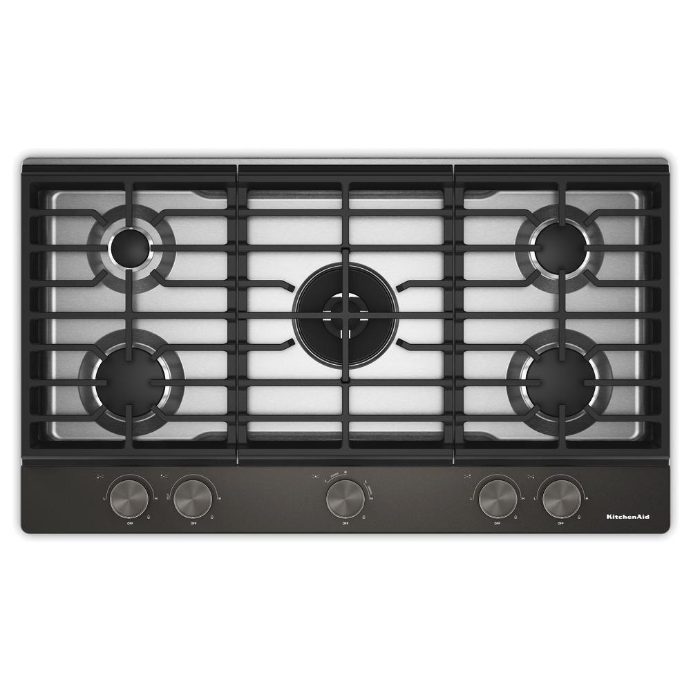 Kitchenaid KCGK736SBE Kitchenaid® 36 In. Gas Cooktop With 5 Burners And Integrated Wok Grate