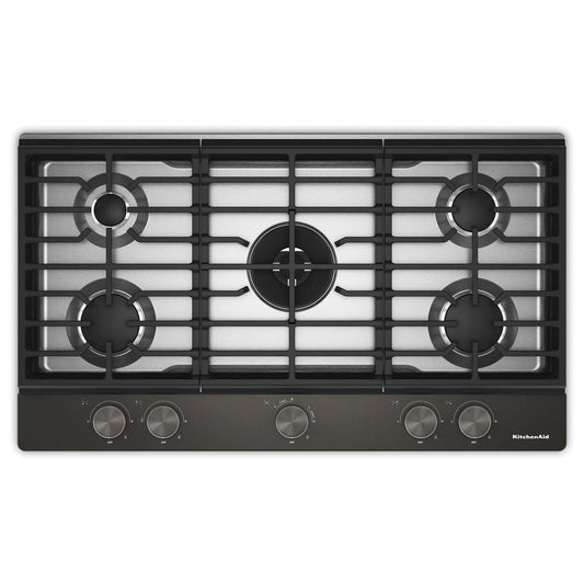 Kitchenaid KCGK736SBE Kitchenaid® 36 In. Gas Cooktop With 5 Burners And Integrated Wok Grate