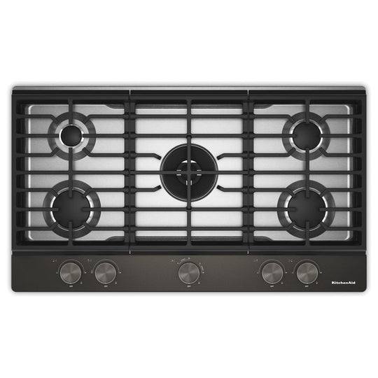 Kitchenaid KCGK736SBE Kitchenaid® 36 In. Gas Cooktop With 5 Burners And Integrated Wok Grate