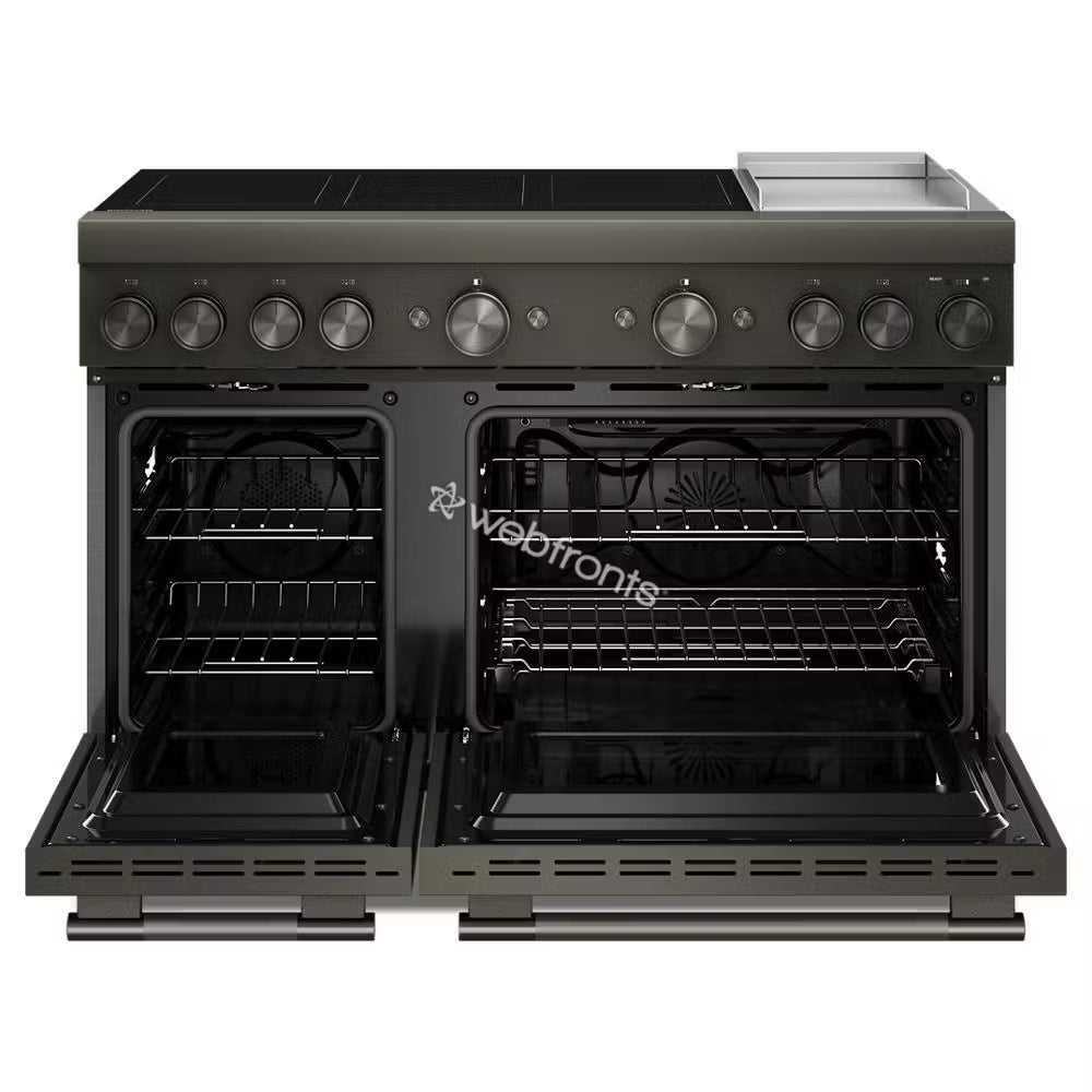 Kitchenaid KFID948SBE 48-Inch 6-Element Induction Freestanding Commercial-Style Range With Griddle