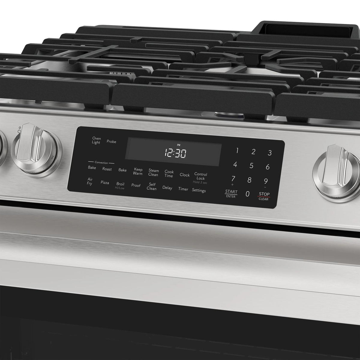 Sharp SSG3076SNS 30 In. 5 Burner 6.1 Cu. Ft. Slide-In Gas Range With True European Convection