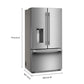 Kitchenaid KRFC636SPS Counter-Depth French Door Refrigerator With Intelligent Auto Fill