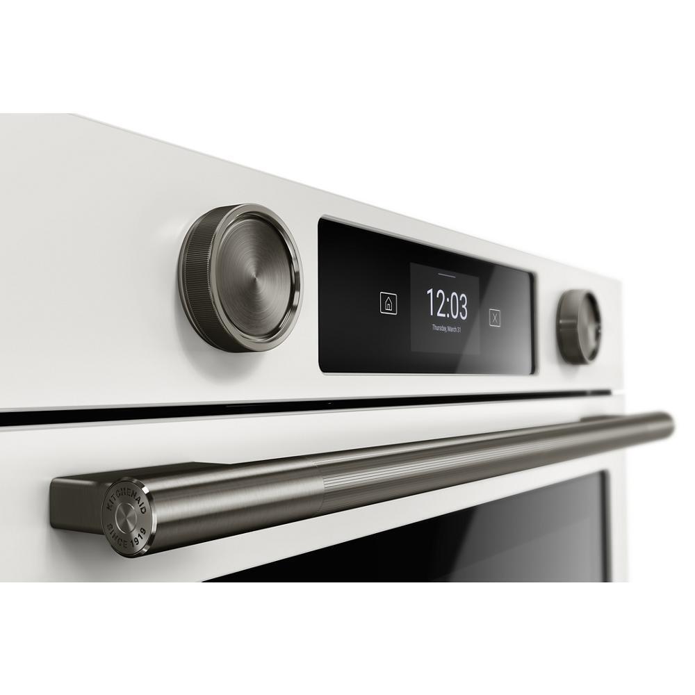 Kitchenaid KOES730SPL 30-Inch Smart Electric Single Wall Oven With Assisted Cooking Modes - Porcelain White