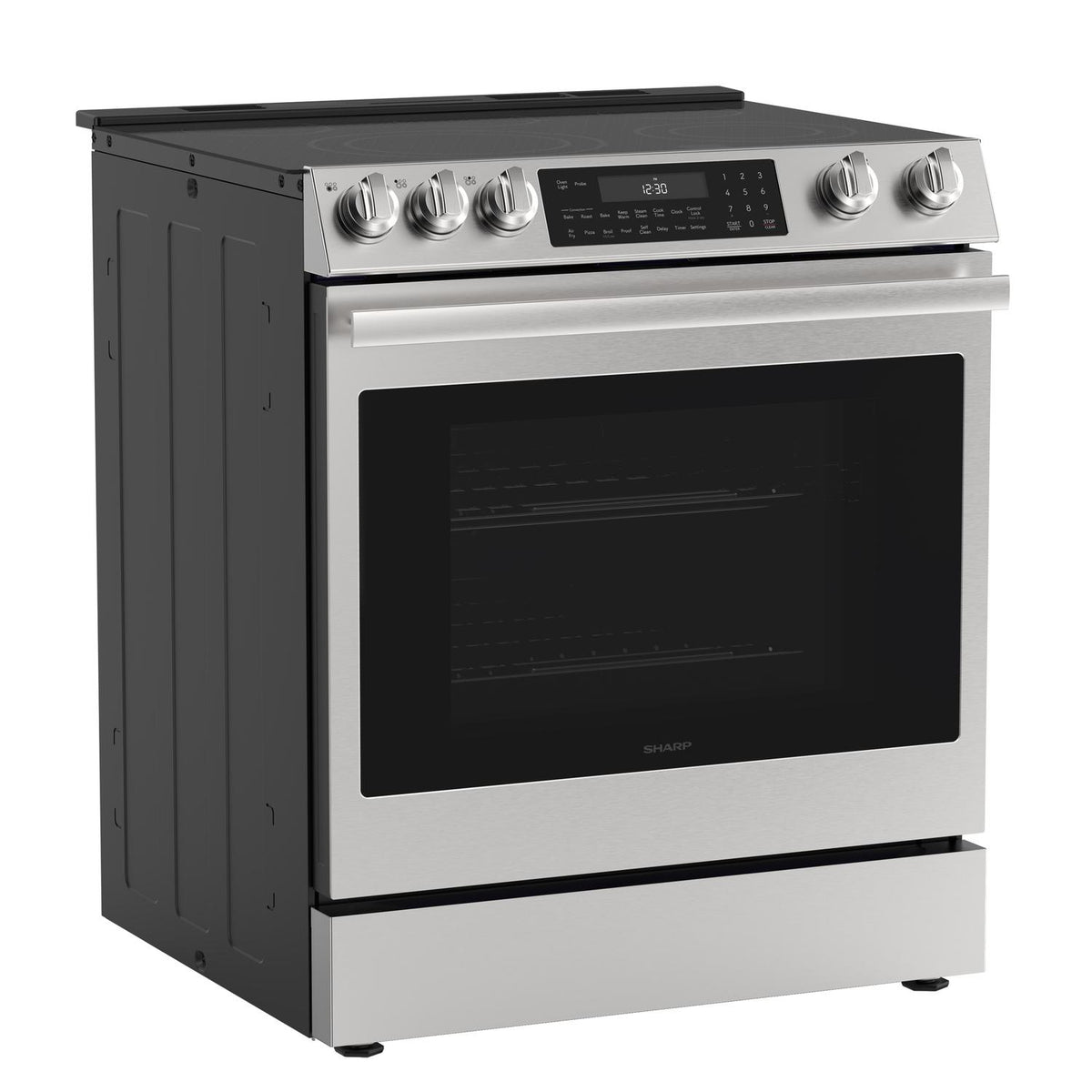 Sharp SSR3076SNS 30 In. 5 Burner 6.3 Cu. Ft. Slide-In Electric Range With True European Convection