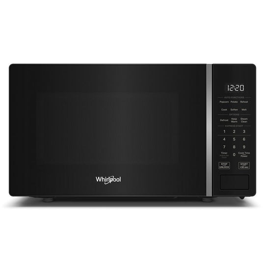 Whirlpool WMCS3018RB 0.7 Cu. Ft. Black Countertop Microwave With Steam Clean - 700 Watt