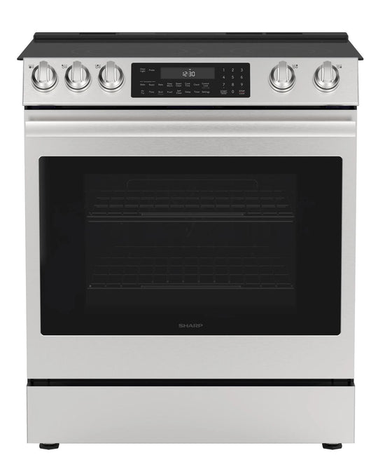 Sharp SSR3076SNS 30 In. 5 Burner 6.3 Cu. Ft. Slide-In Electric Range With True European Convection