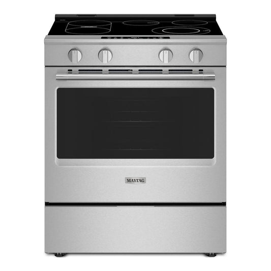 Maytag MSES7030SZ 30-Inch Wide Slide-In Electric Range With Grill Mode And No Preheat Air Fry - 5.3 Cu. Ft.