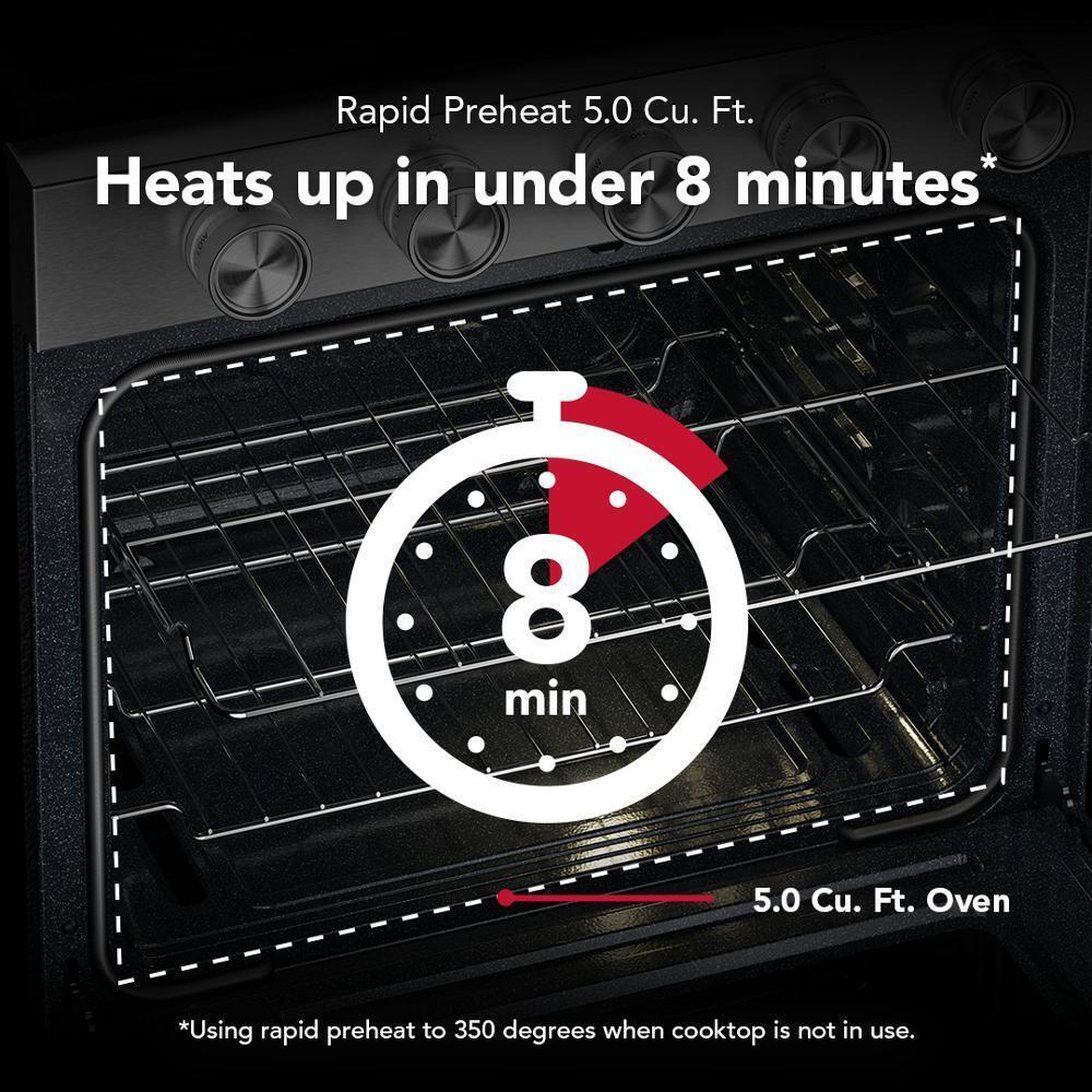 Kitchenaid KFGS530SPS 5.0 Cu. Ft. Smart Freestanding Gas Range With Convection Cooking Modes