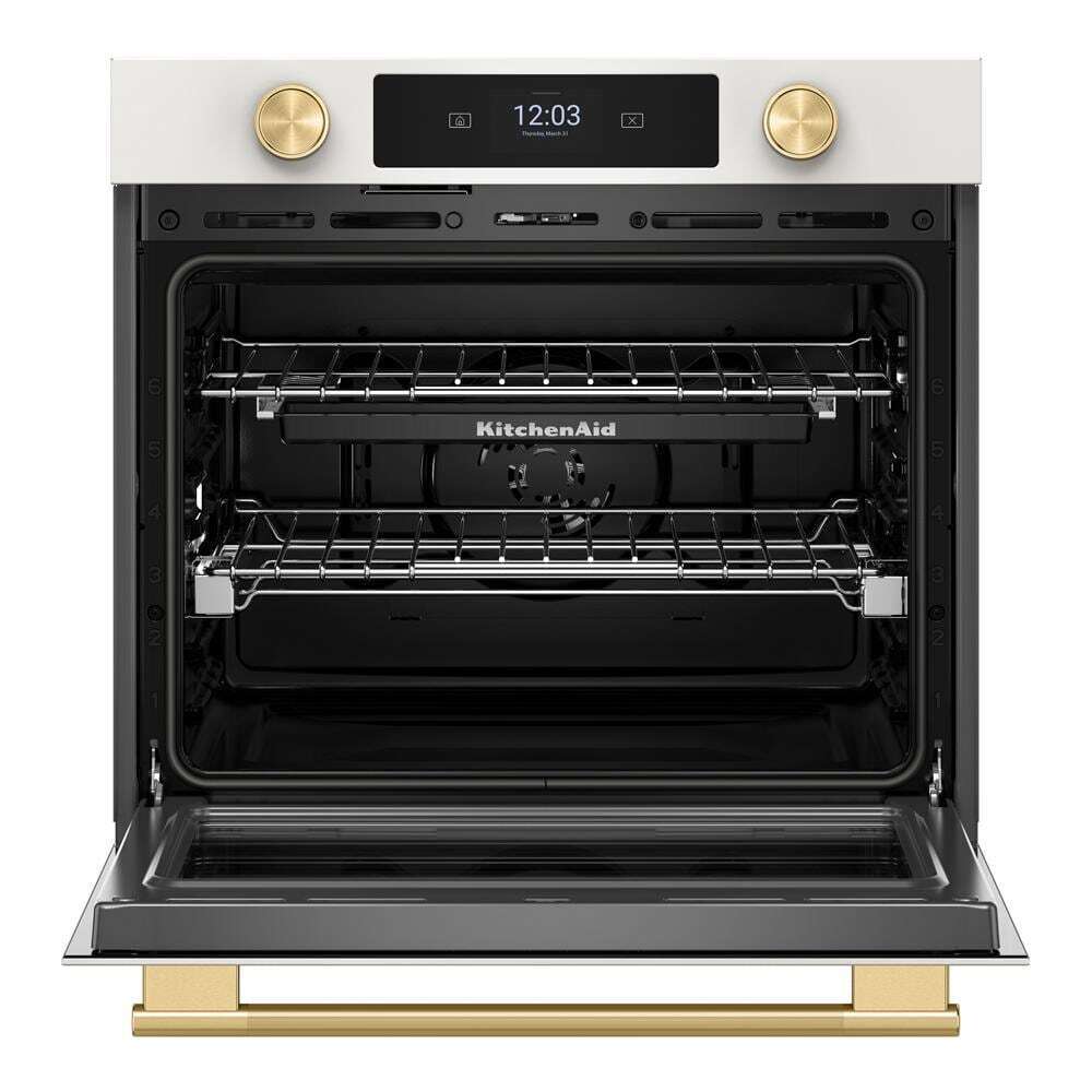 Kitchenaid KOES730SPL 30-Inch Smart Electric Single Wall Oven With Assisted Cooking Modes - Porcelain White