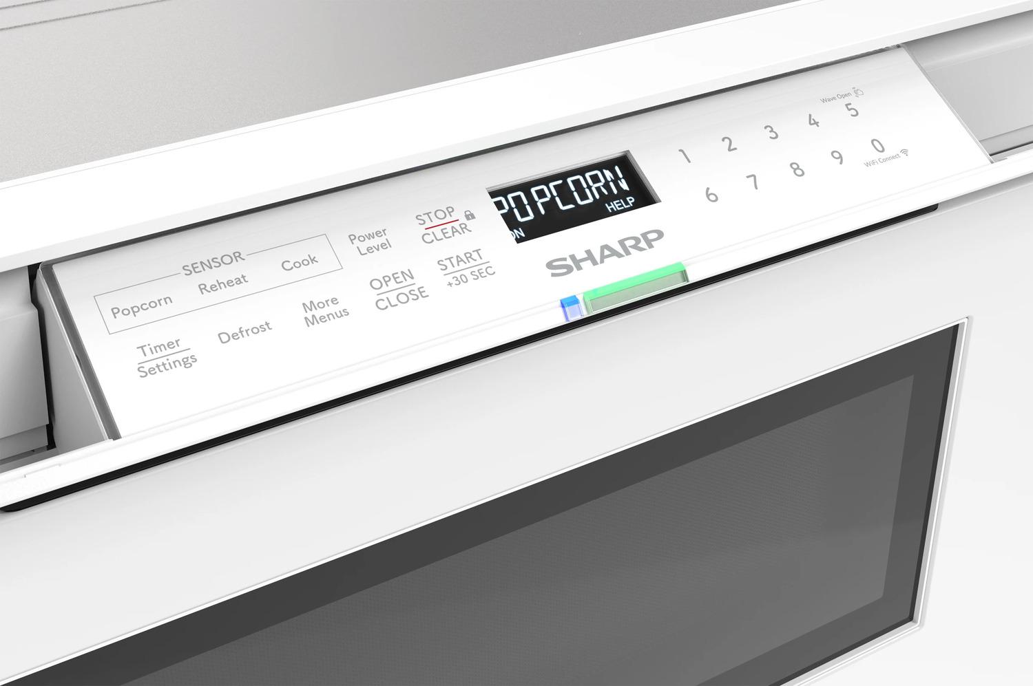 Sharp SMD2479MW Sharp 24 In. 1.2 Cu. Ft. Deco Series Built-In Smart Microwave Drawer™ Oven With Easy Wave Open In White