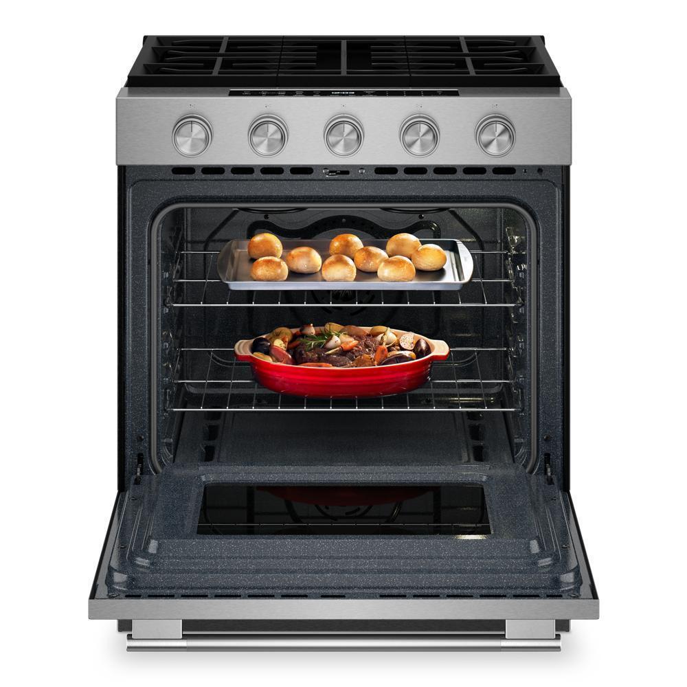 Kitchenaid KSGS330SPS 5.0 Cu. Ft. Smart Slide-In Gas Range With Convection Cooking Modes