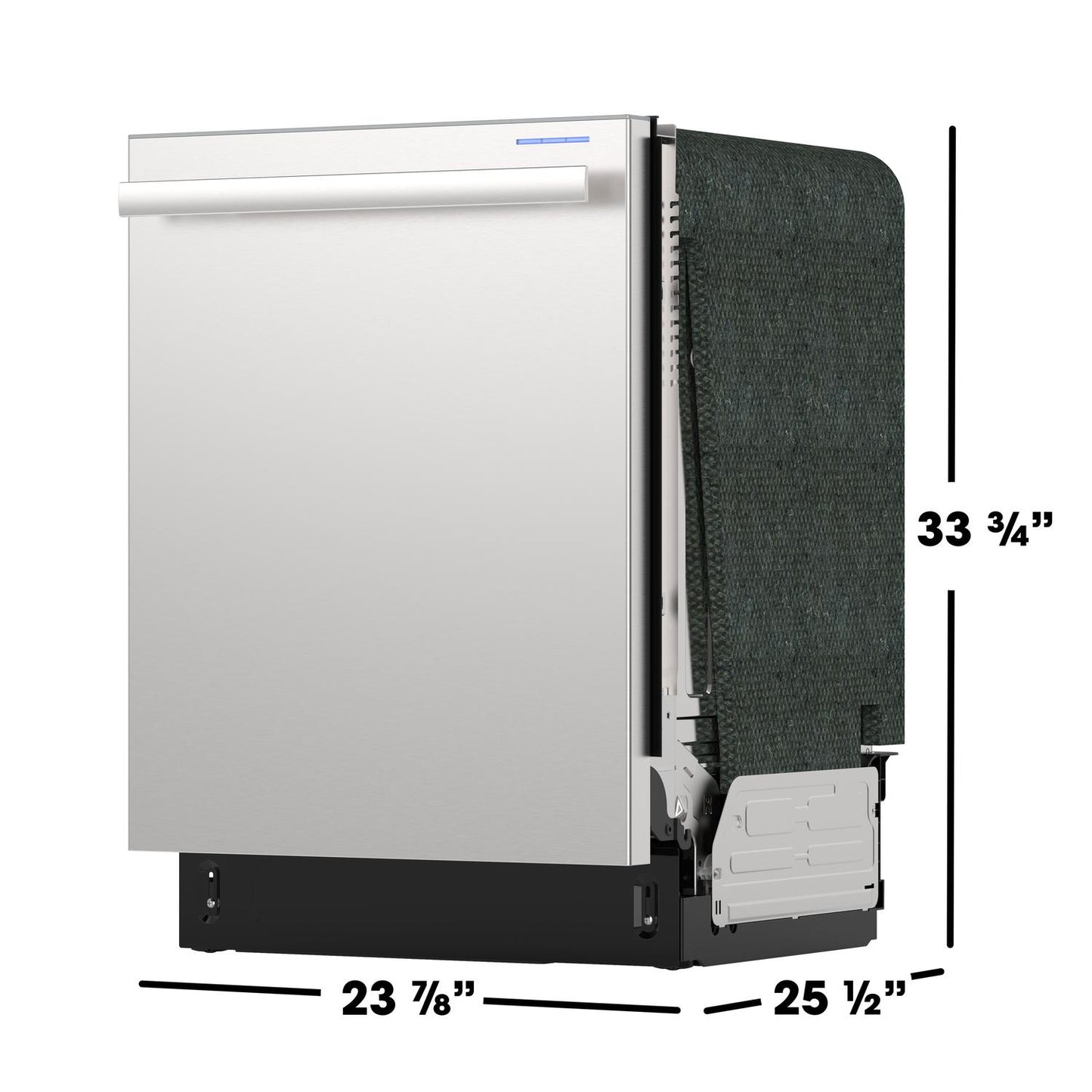 Sharp SDY6748SNS 24" Top Control Stainless Steel Handle 47 Dba Dishwasher With Auto Door Open