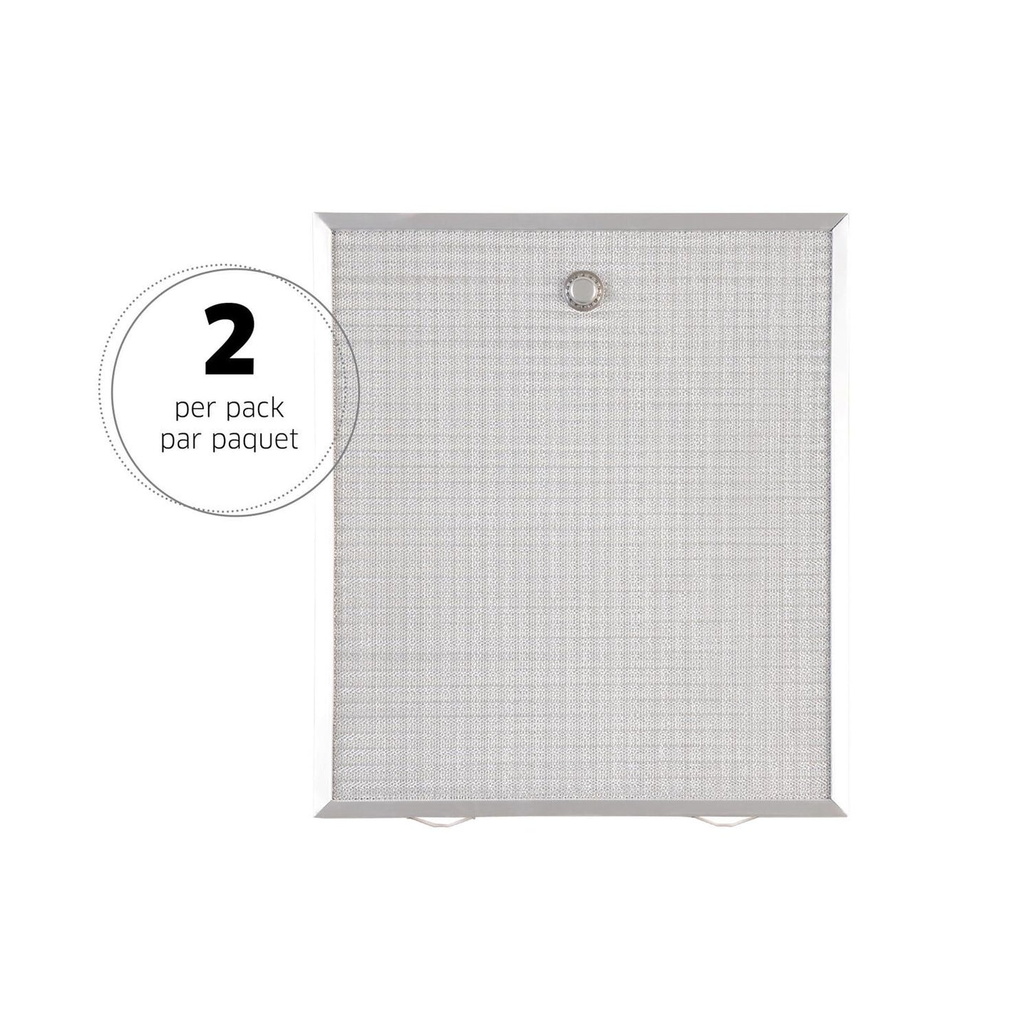 Broan HPFAMM30 Broan-Nutone® Genuine Replacement Aluminum Filter For Range Hoods, 15-3/4" X 13-7/8", Fits Select Models, (2-Pack)