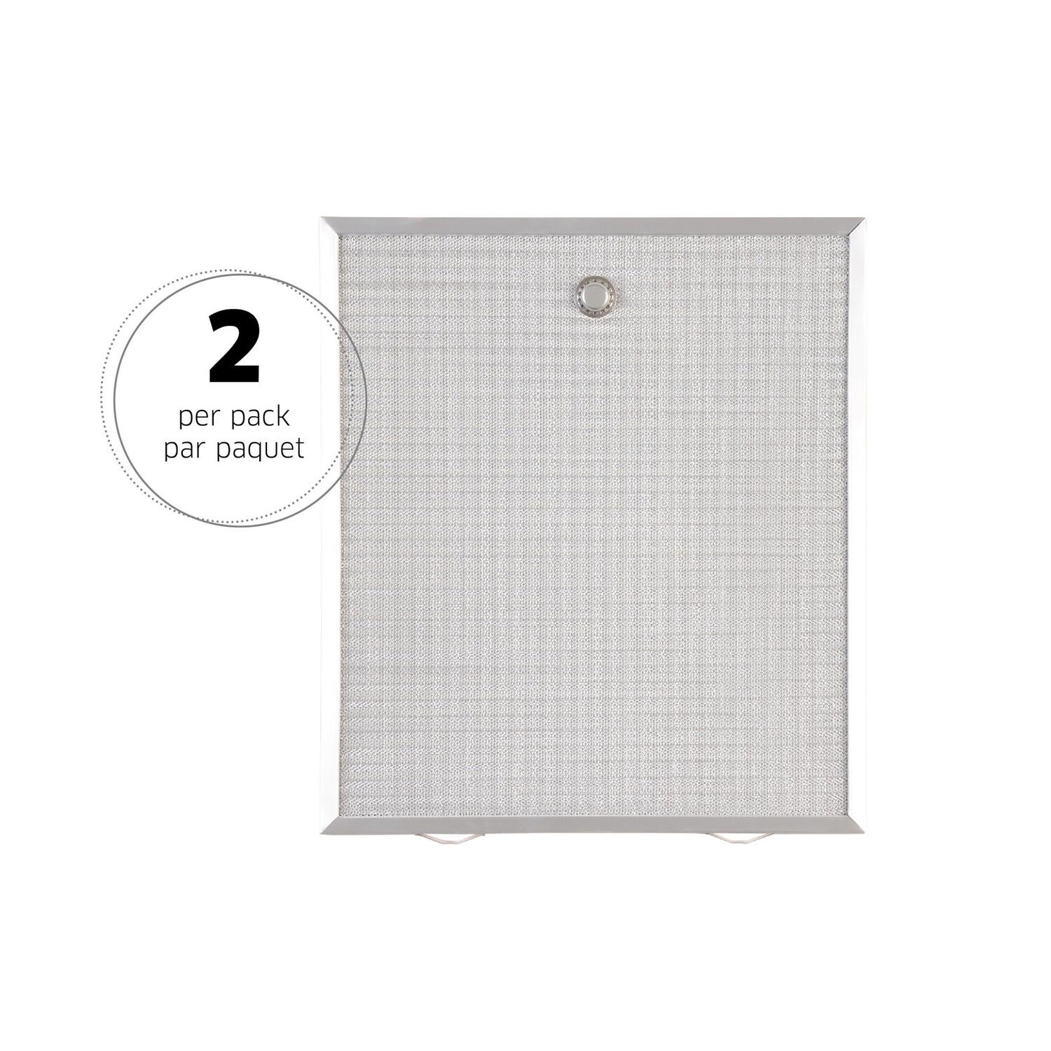 Broan HPFAMM30 Broan-Nutone® Genuine Replacement Aluminum Filter For Range Hoods, 15-3/4" X 13-7/8", Fits Select Models, (2-Pack)