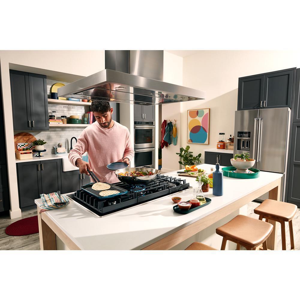 Kitchenaid KCGG536PBL 36" Gas-On-Glass Cooktop