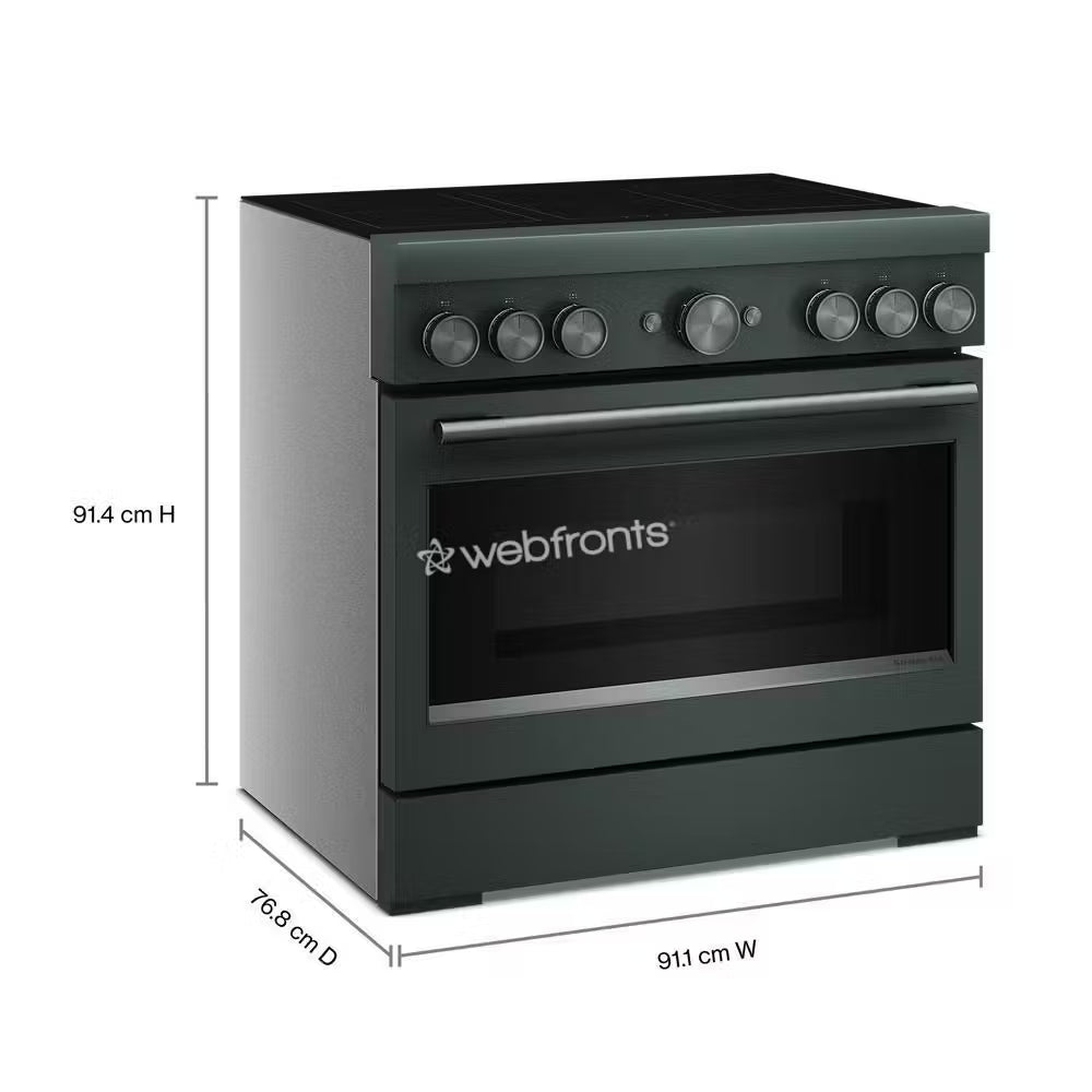 Kitchenaid KFIS936SJP 36-Inch 6-Element Induction Freestanding Commercial-Style Range With Air Fry