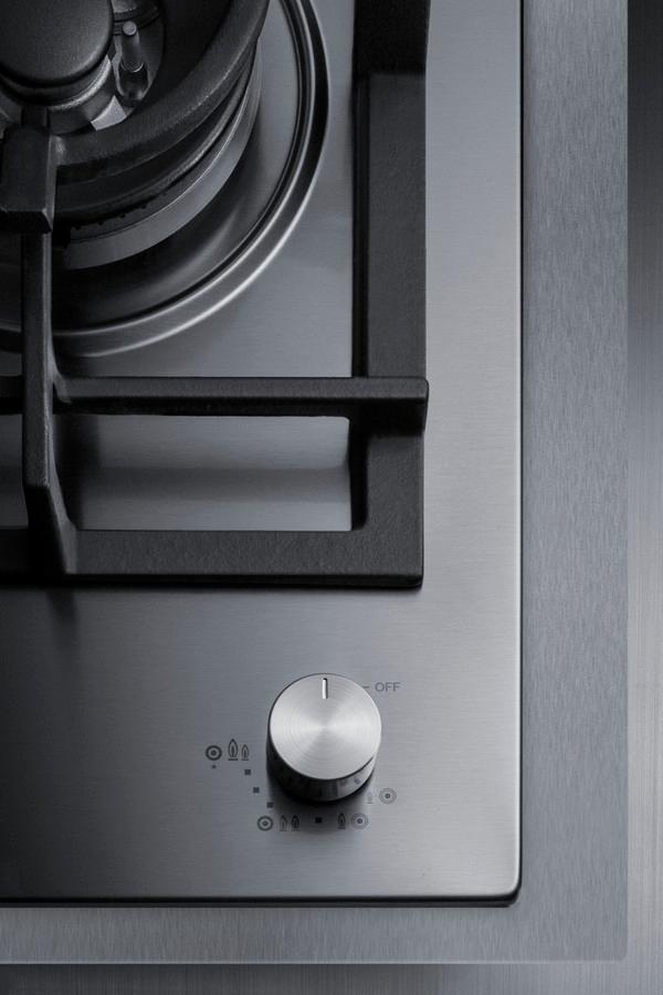 Summit GCJ1SSTK15 15" Wide 1-Burner Gas Cooktop In Stainless Steel