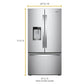 Whirlpool WRFC9636RZ 36-Inch Wide Counter Depth French Door Refrigerator