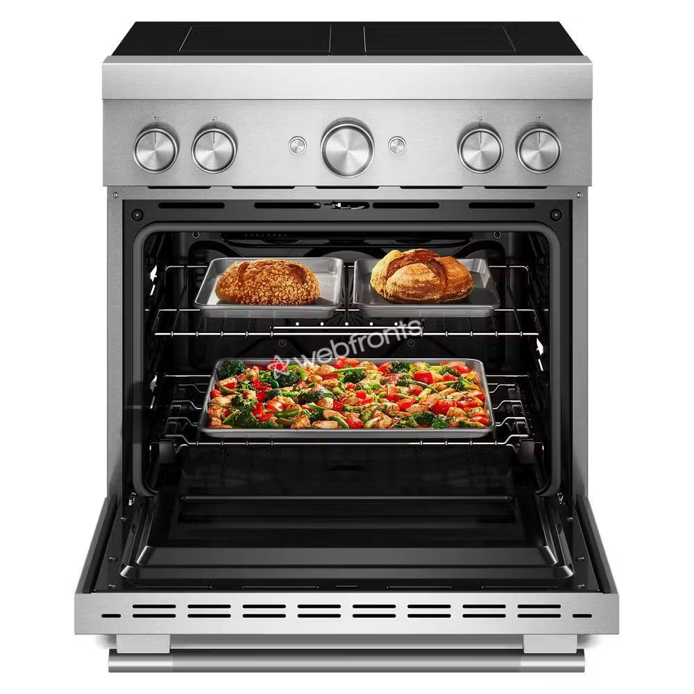 Kitchenaid KFIS930SSS 30-Inch 4-Element Induction Freestanding Commercial-Style Range With Air Fry