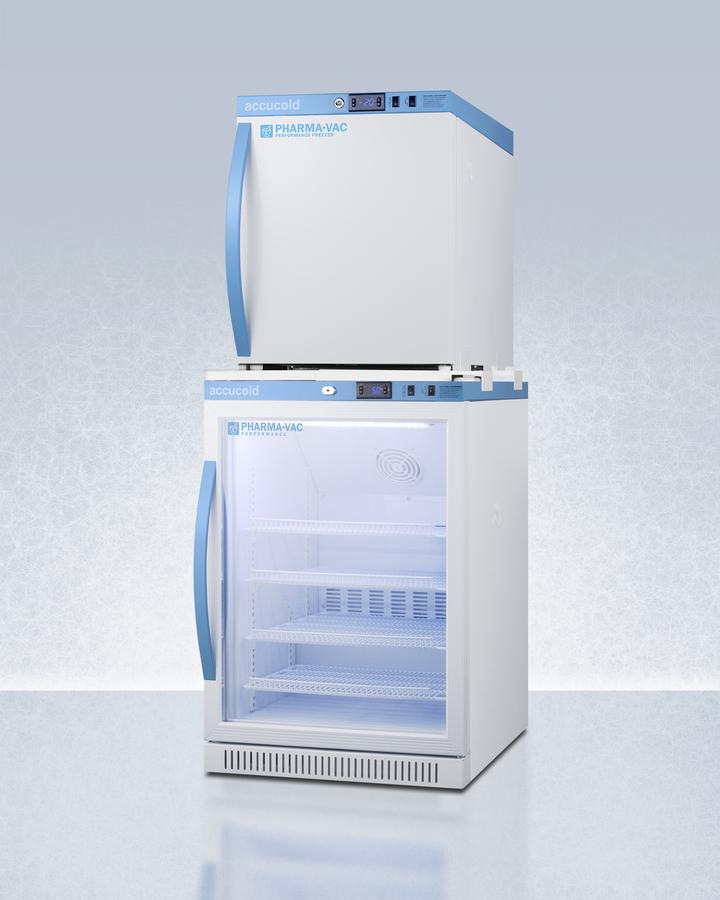 Summit ARG6PVAFZ1PVSTACK 24" Wide Performance Series All-Refrigerator/All-Freezer Combination