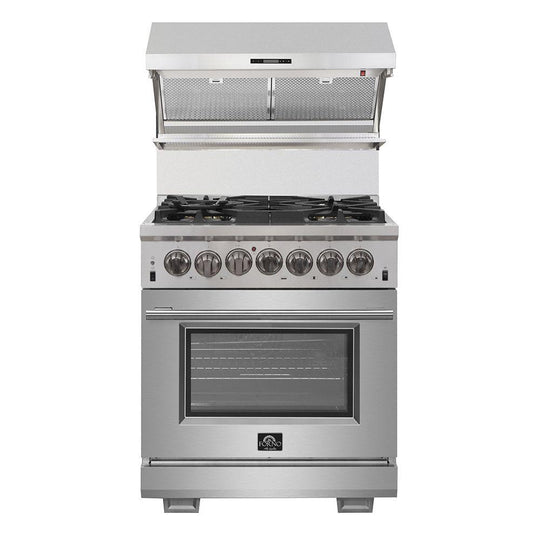 Forno FFSGS618730 Capriasca - Titanium Professional 30" Freestanding Dual Fuel Range