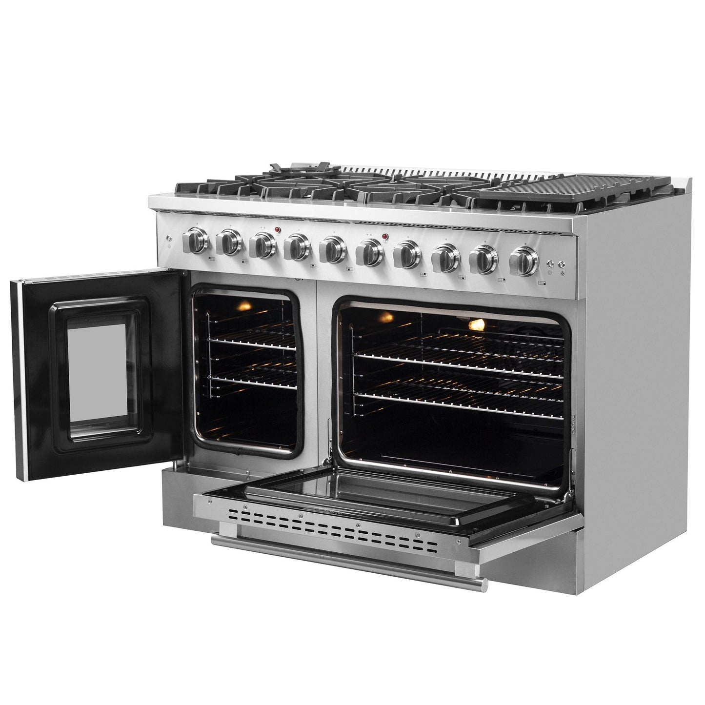 Forno FFSGS644448 Forno Galiano 48" Freestanding French Door Gas Range