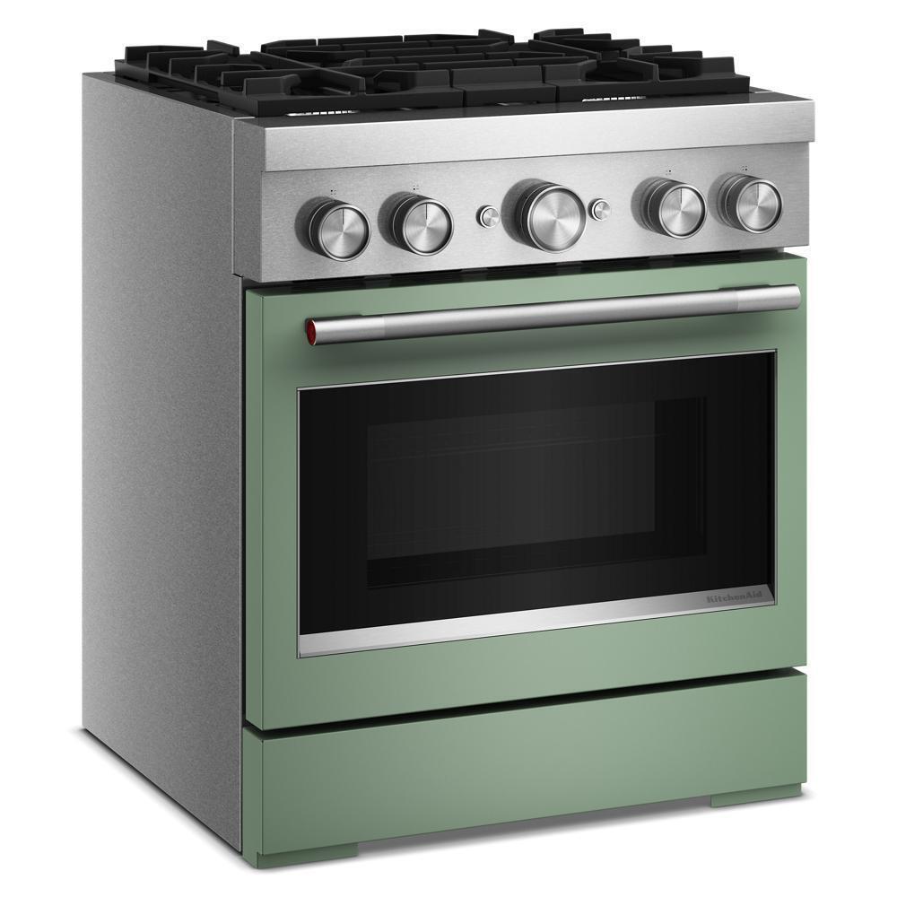 Kitchenaid KFDS930SDC 30-Inch 4 Burner Commercial-Style Dual Fuel Range With No Preheat Air Fry Mode