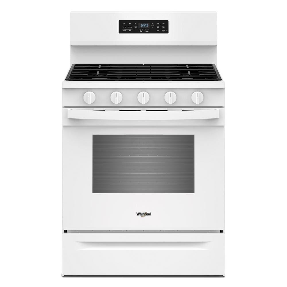 Whirlpool WFGS5730SW 30-Inch Gas Range With Air Cooking Technology And Ez-2-Lift™ Hinged Grates