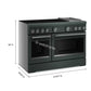 Kitchenaid KFID948SJP 48-Inch 6-Element Induction Freestanding Commercial-Style Range With Griddle