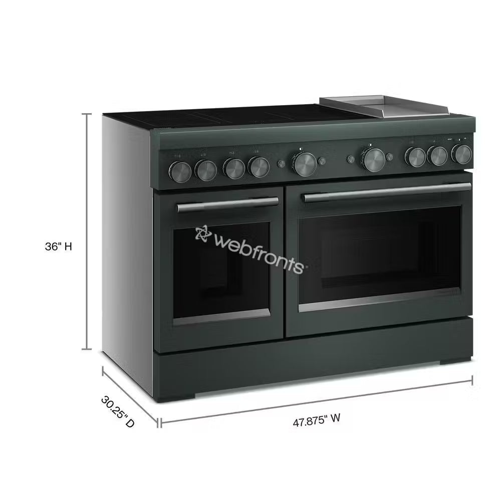 Kitchenaid KFID948SJP 48-Inch 6-Element Induction Freestanding Commercial-Style Range With Griddle