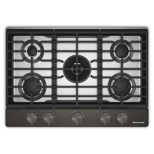 Kitchenaid KCGK530SBE Kitchenaid® 30 In. Gas Cooktop With 5 Burners And Integrated Wok Grate