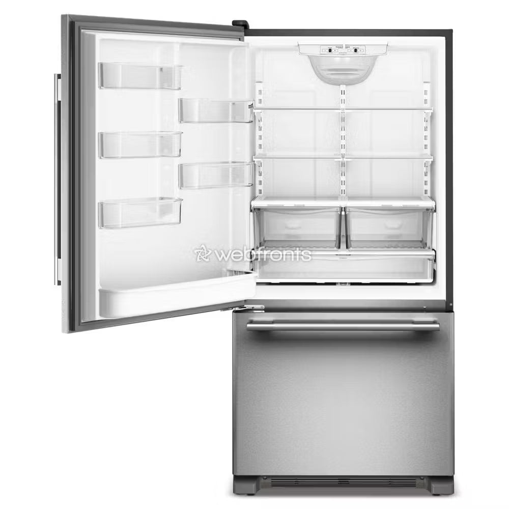 Kitchenaid KRBL133SPS 22 Cu. Ft. 33-Inch Width Full Depth Non-Dispense Bottom Mount Refrigerator