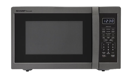 Sharp SMC1452KH Sharp 1.4 Cu. Ft. 1100W Black Stainless Steel Countertop Microwave Oven