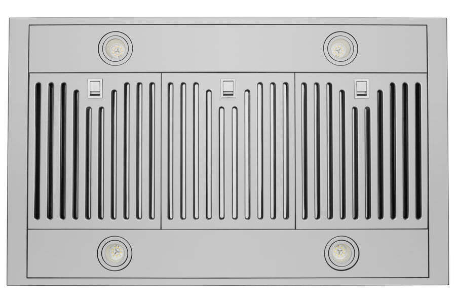 Hauslane IS700SS36 Hauslane 36 In. Convertible Island Range Hood With Dual Controls, Led, Baffle Filter In Stainless Steel